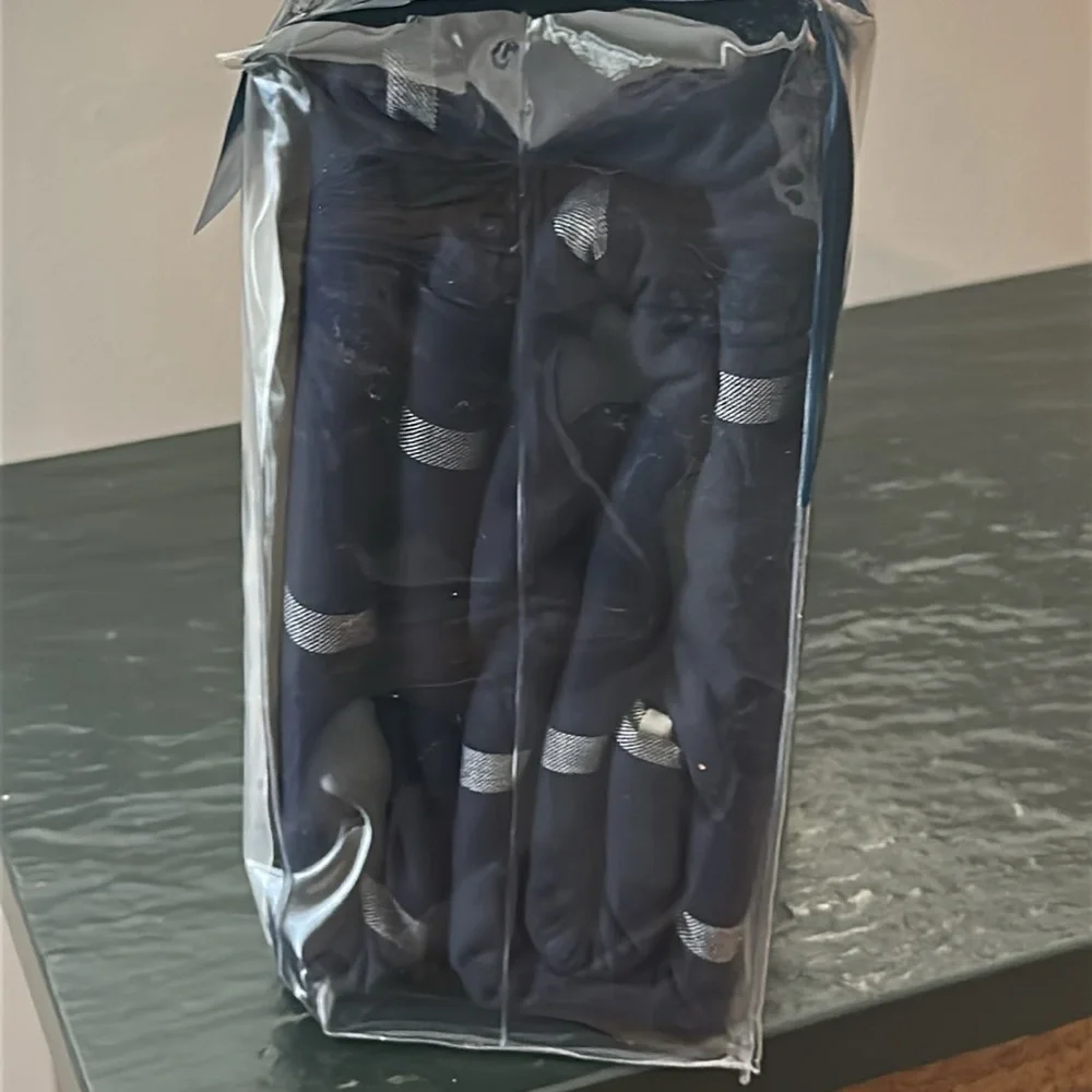 Ralph Lauren King Modern Equestrian Navy/Cream Windowpane Cotton Cashmere Duvet